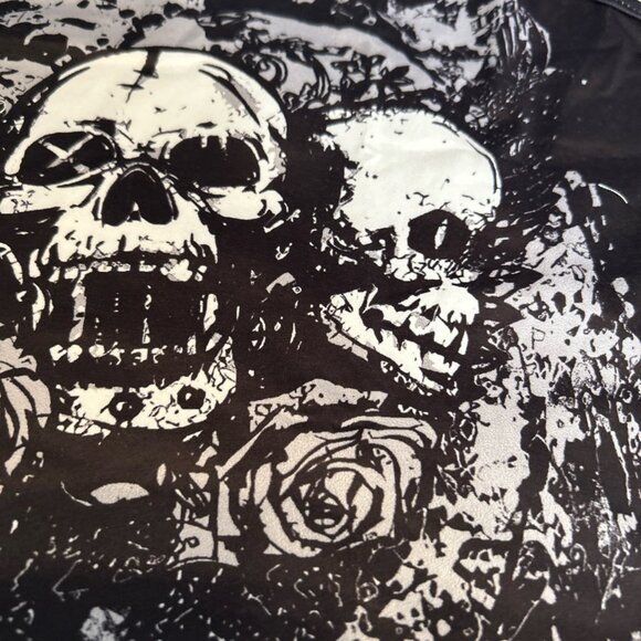 SKULL TANK TOP RARE PUNK ROCK EMO GOTH Spaghetti Straps Size large W/BLACK - Picture 5 of 11